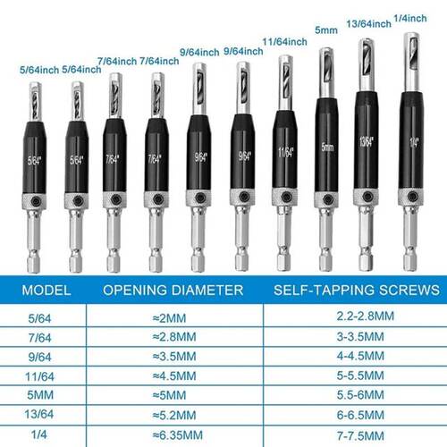 速发22 Self-Ceterig Hige i Bit Set, Door Widow Cabie