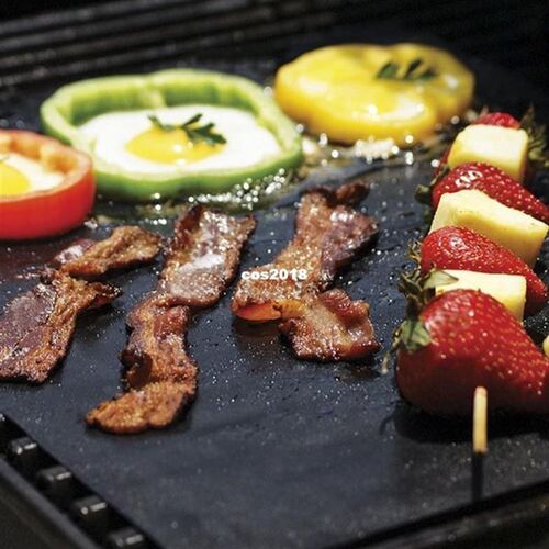 速发Reusable BBQ Mat lo Fiber o-Sti BBQ Gri Mat Sheet