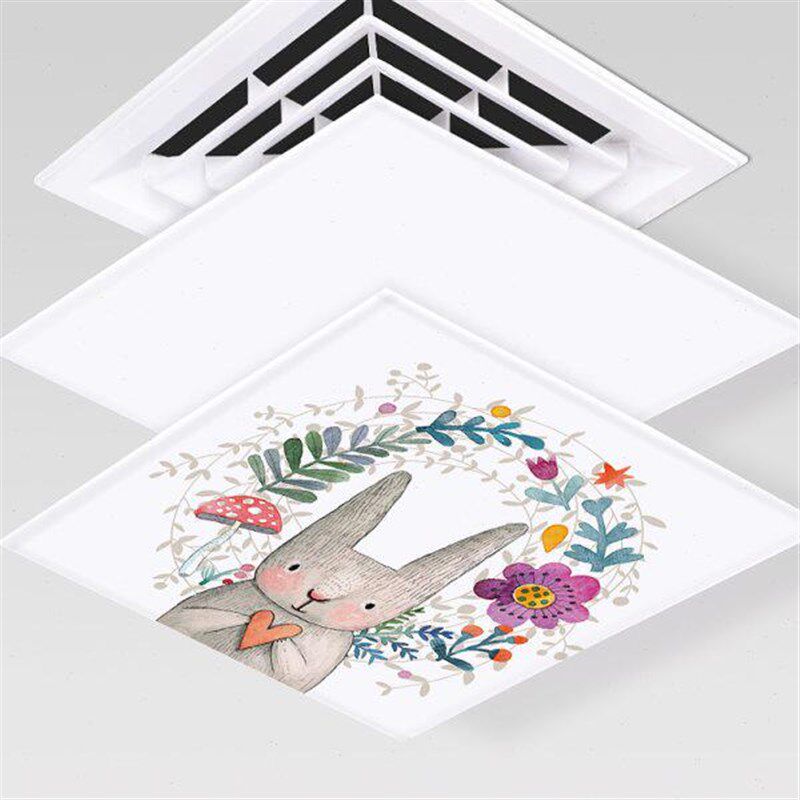 速发挡板气出风口办公室冷正方形防直吹天花机通用中央空调挡风板