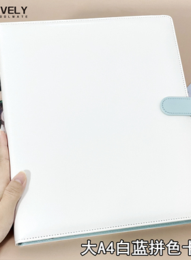 LOVELY 大a4纯色PU皮面卡册九宫格收纳3寸拍立得小卡明信片镭射票
