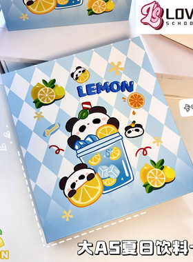 LOVELY原创大a5夏日饮料卡册四宫格三寸追星小卡拍立得收纳册6孔