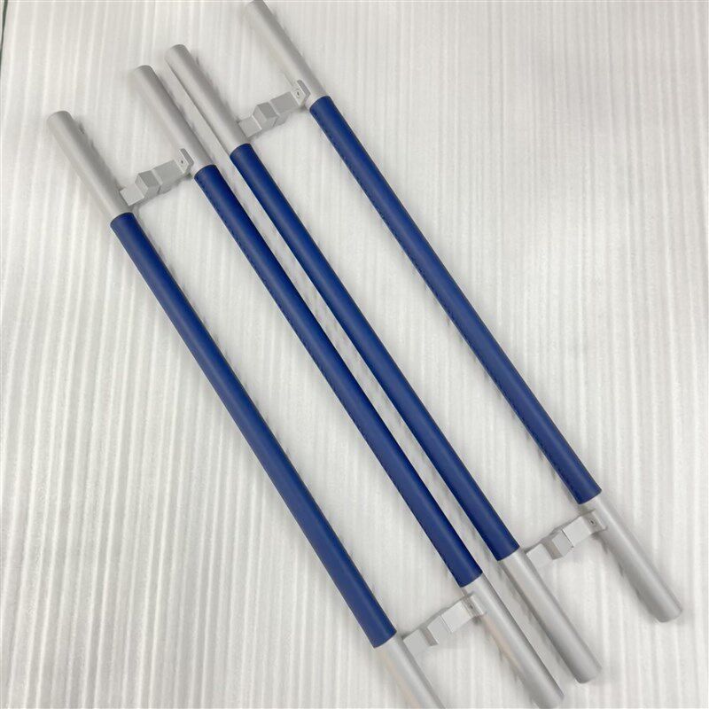 速发lui咖啡.0大门拉手蓝色皮革圆形店铺玻璃门把手