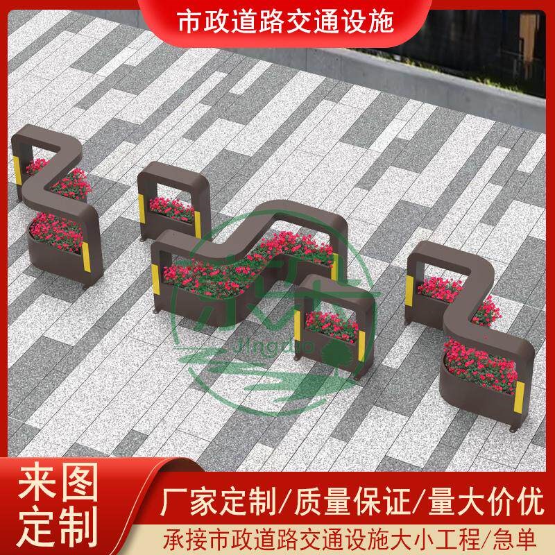 速发商业街人车分流隔离护栏景区可拆卸车阻器公园人行阻拦电瓶车