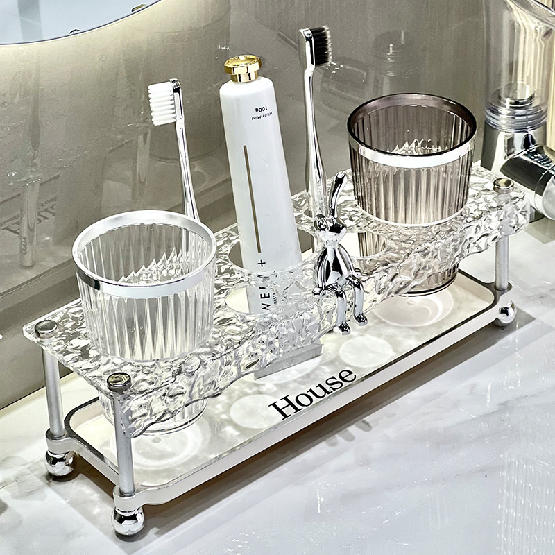 快速发货轻奢牙刷置物架卫生间洗漱E台收纳架高颜值刷牙杯漱口杯,家庭/个人清洁工具,牙刷架/牙具座,淘宝优惠券,粉丝福利购,淘宝优惠卷