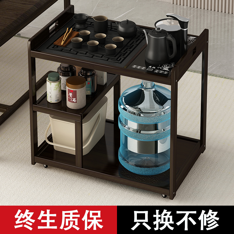速发移动茶几带轮茶柜家用小茶车茶水台烧功壶水夫茶桌茶具套装一