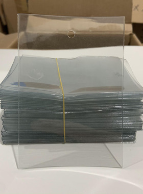 快速发货彩色PhVC吊牌小袋子服装商标领标袋现货透明标签平口塑料