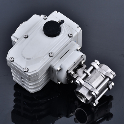 极速304 Q911F-16P电动丝扣球阀不锈钢三片式电动丝口阀DN40DN25D