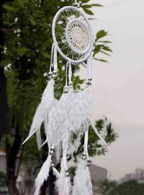 Concentric Circles Feathers Car Wall Hanging Decoration Orna