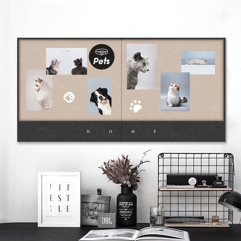 寻止软木板留言板免打孔作品展示墙板照片墙背景墙装饰毛毡墙贴