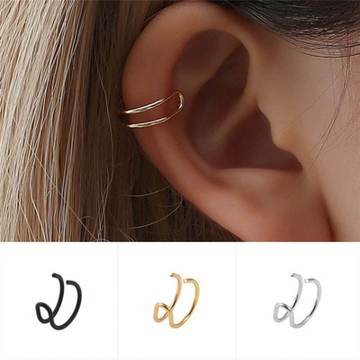 极速12pcs/set Fashion Gold Color Ear Cuffs Leaf Clip Earring