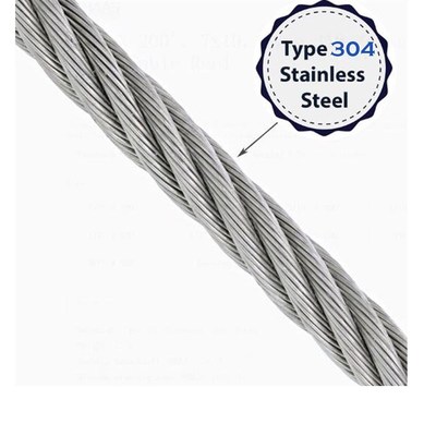 7X7 304 Stainless Steel Wire Rope Fishing Lifting Cable Clot