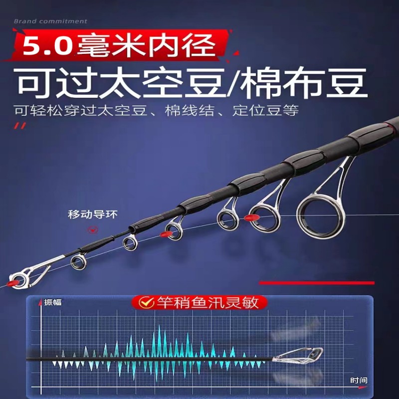 短节伸缩路亚竿便携式远投海竿直柄路滑滑漂竿收缩路亚竿套装全套