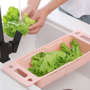 Extendable Basket Over The Colander Vegetables Sink Fruits