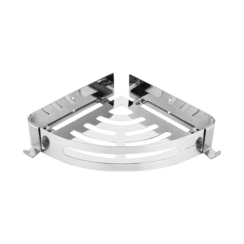 浴室三角不锈钢置物架厕所厨房收纳置拐角免打孔壁挂式卫生间