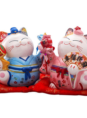 结婚礼物送新人朋友闺蜜新婚庆招财猫一对实用家居装饰品创意摆件