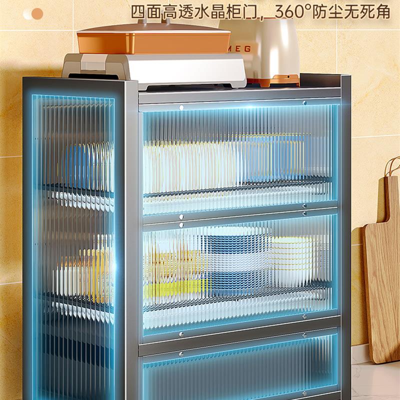 厨房置物架家用台面小型碗碟收纳层架放碗盘柜盒简易碗筷防尘沥水