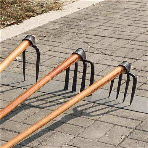农用工具耙子翻土开垦松土四齿锄钯全钢锻打挖土种菜翻地钉耙