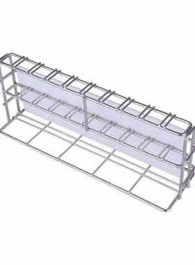 不锈钢比色管架 白色背板10孔比色试管支架10ml25ml50ml100ml