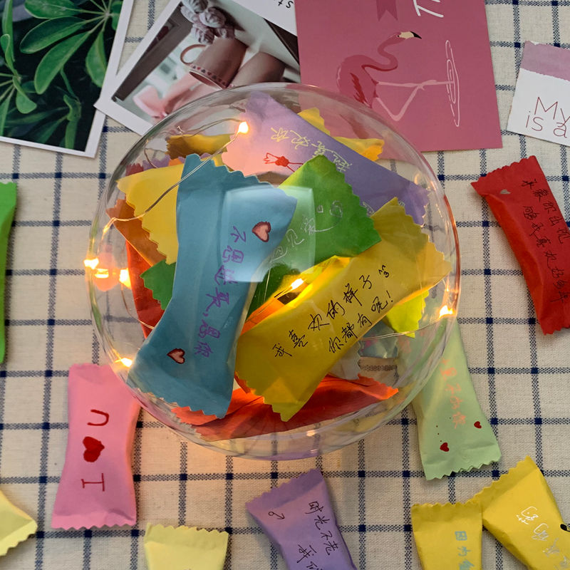 糖果包装纸diy手工折纸情话糖果生日送男友女友闺蜜毕业创意纪念