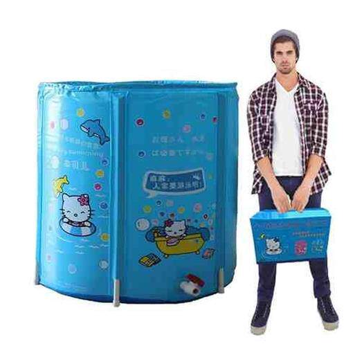 极速新生婴儿游泳池成人泡澡桶儿童洗澡盆宝宝游泳桶家用折叠浴桶