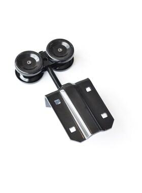 DIYHD Box Rail Heavy Duty Bypass Barn Hardware Black Box Tra