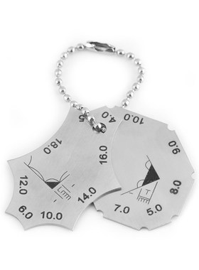 Stainless Steel Cam Welding Gauge Throat Depth Length Protra