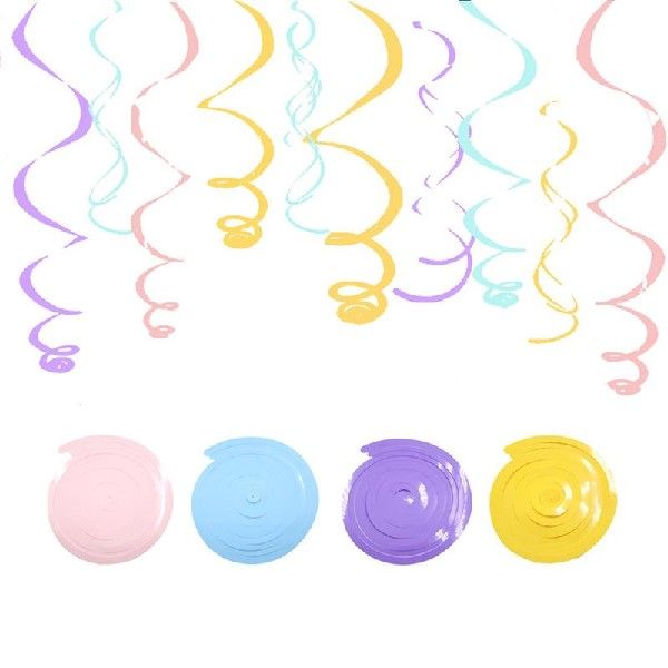 16pcs PVC Spiral Easter Swirl Cute Ceiling Rabbit Egg