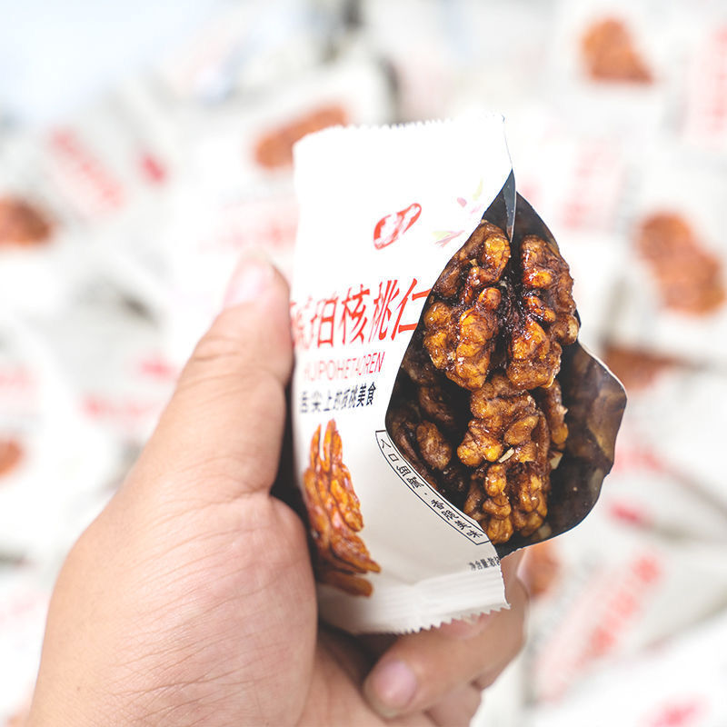 琥珀核桃仁熟纸皮核桃小包坚果干果零食独立袋装宿舍网红速食炒货