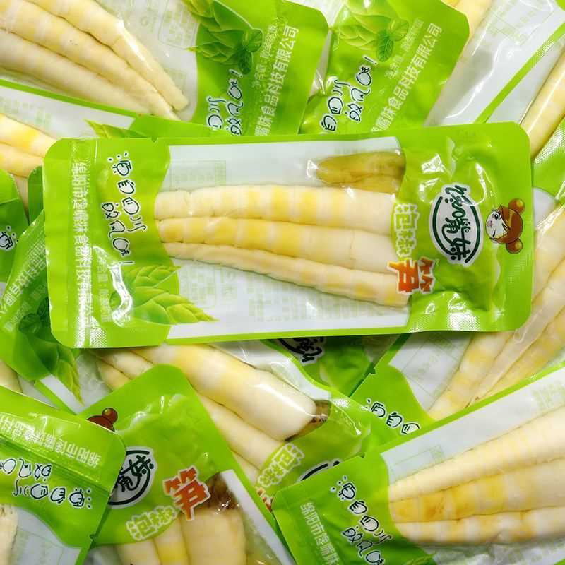 批发馋嘴妹泡椒脆笋竹笋小包脆笋条酸笋网红休闲零食一整箱嫩笋子