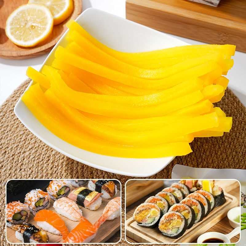 寿司萝卜条调味萝卜大根寿司萝卜酸甜脆黄萝卜条紫菜包饭食材