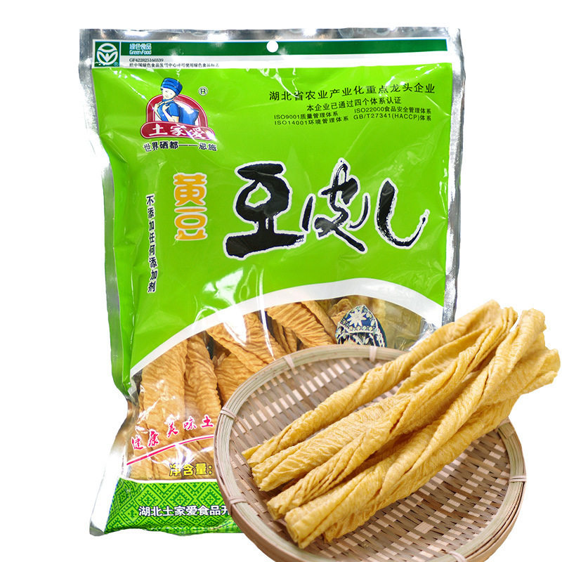 土家爱黄豆豆皮300g恩施豆皮胡萝卜豆皮黄瓜豆皮西红柿豆皮豆腐皮