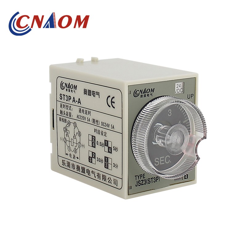 ST3P时间继电器220v直流24v延时ST3PA-B A C交流D通电10秒60M
