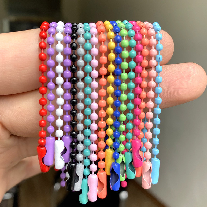 20pcs/lot 2.4MM Ball Bead Chains Fits Key Chain/Dolls/Label