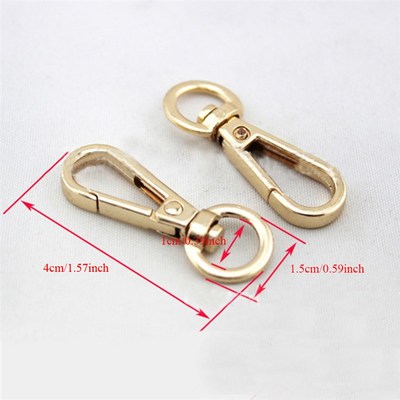 5pcs 4 Sizes Metal Swivel Trigger Lobster Clasp Snap Hook Ke