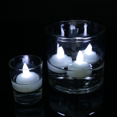 3/6pcs Flickering Flameless Waterproof Candles Lamp Floating