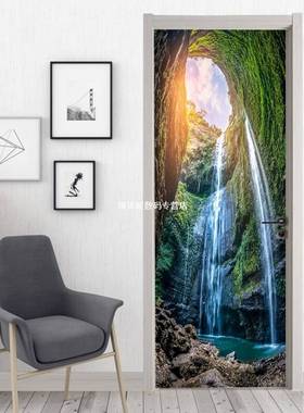 Door Decor Stickers 3D Wall Mural Removable Selfadhesive l