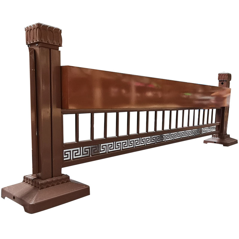 销定制花箱隔离护栏金色马路中央广告栏杆市政道路交通铝合金围栏