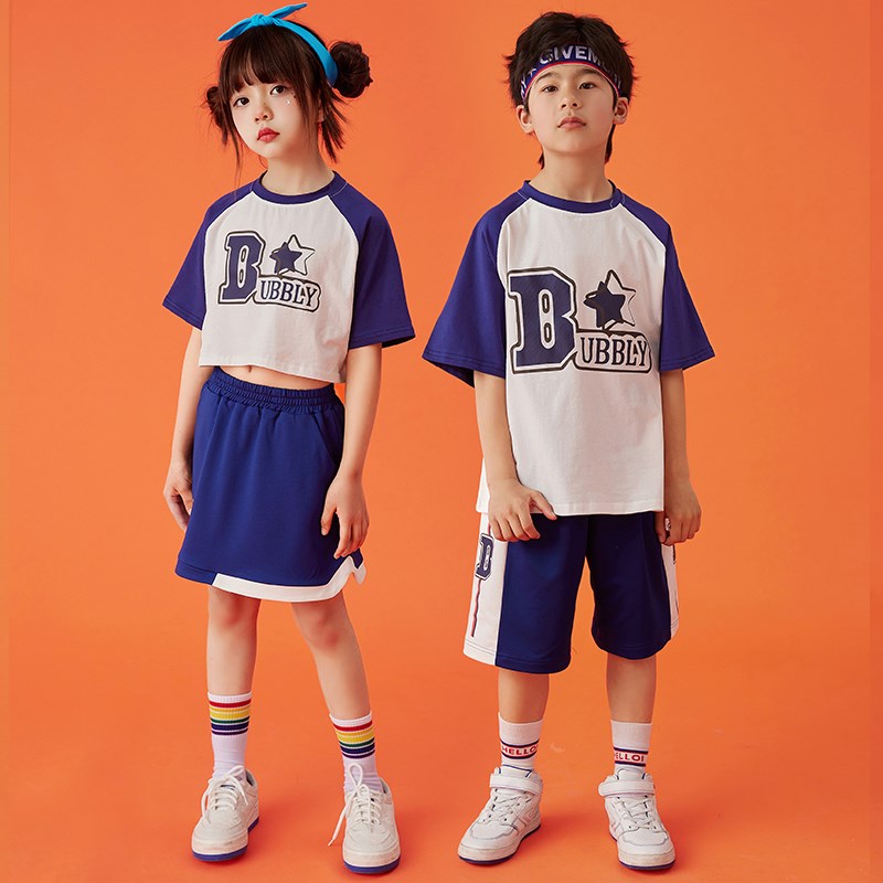 六一儿童表演服夏季小学生运动会班服啦啦队嘻哈街舞演出服啦啦操