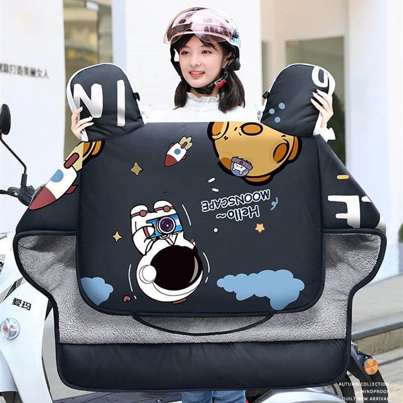 电动电瓶车挡风被冬季加大加绒加厚冬款小型电动自行电单车挡风罩