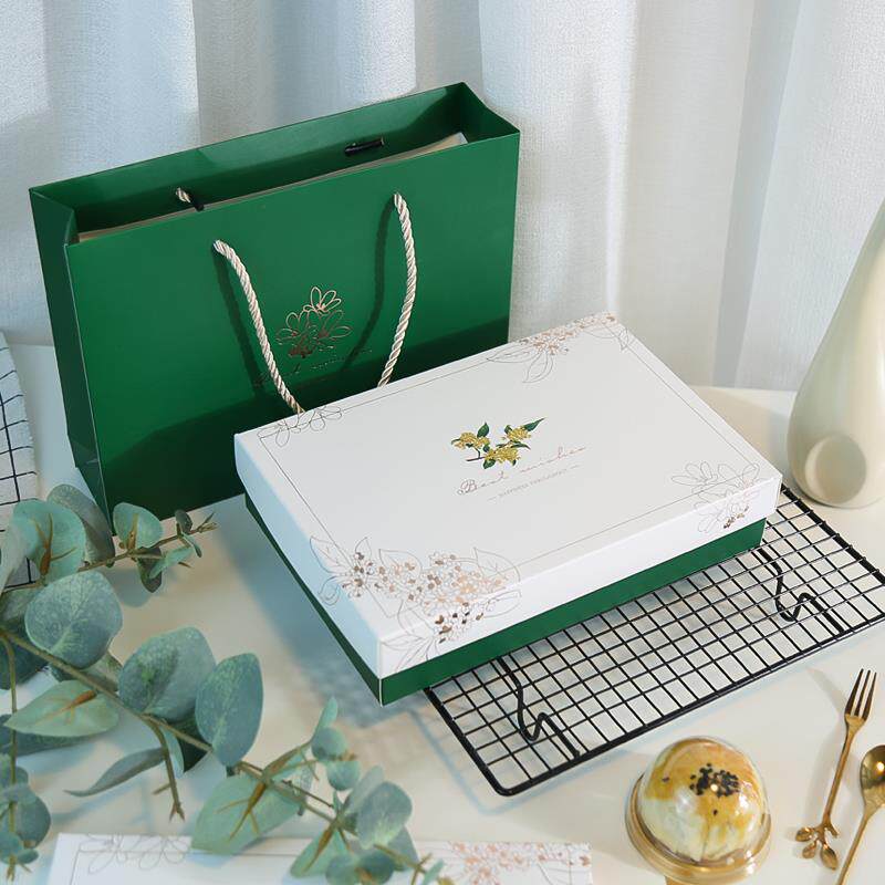 中秋冰装月饼彩色盒包雪媚娘雪花酥E饼干蛋黄酥送礼子皮礼品盒6粒