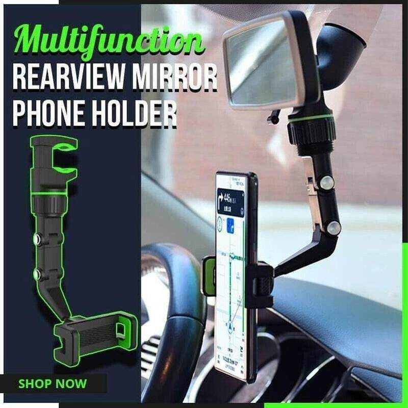 Universal Multifunctional Mobile Phone Holder Car Rearview M