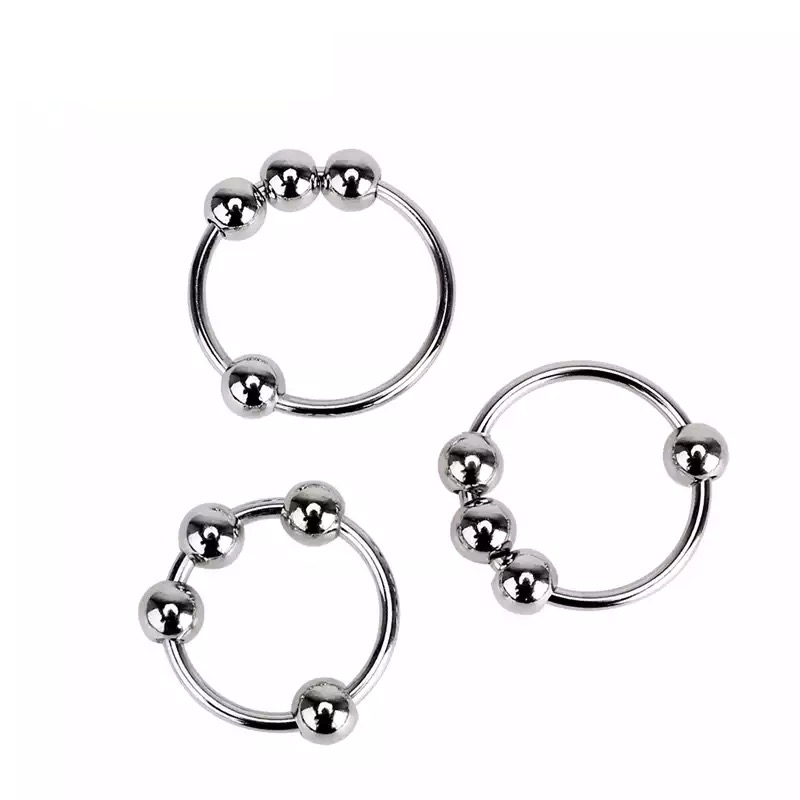 Products for adults 4 Bead 6 Styles Metal lock Ring cock rin