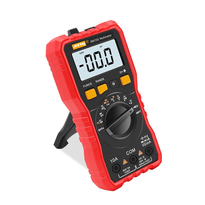。滨江BM15数字万用电表高精度全自动小型可携式家用电工防烧保护