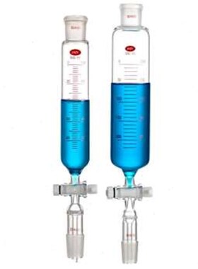 厂销玻璃筒形型漏斗筒形分液滴液漏斗带刻度线标准磨砂口255010品