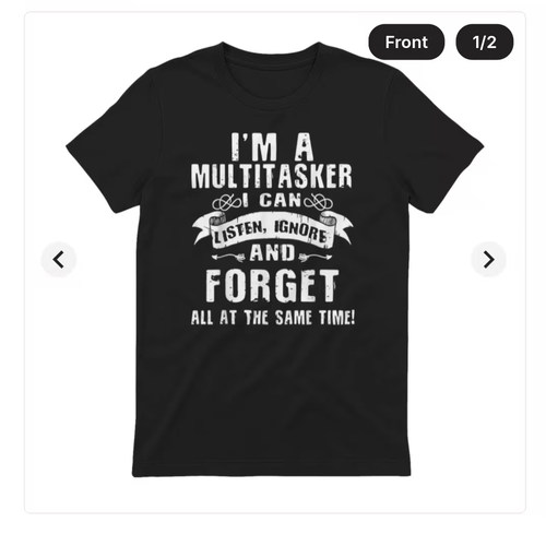 FUNNY T-SHIRT I'M A MULTITASKER I CAN字母美式休闲短袖T恤男女