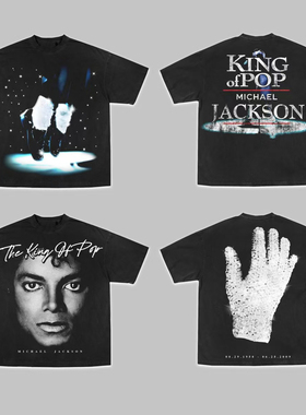 Michael Jackson t-shirt 迈克尔杰克逊经典怀旧短袖T恤男2026年