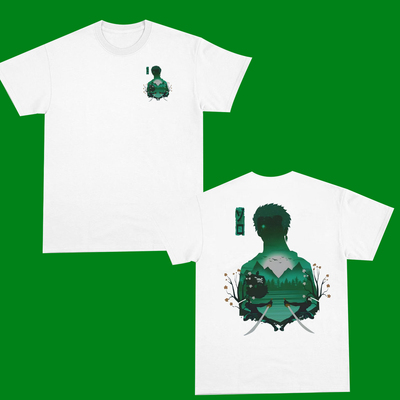 RORONNOA ZORO T-SHIRT FOR MEN 海贼王索罗卡通动漫2026短袖男潮