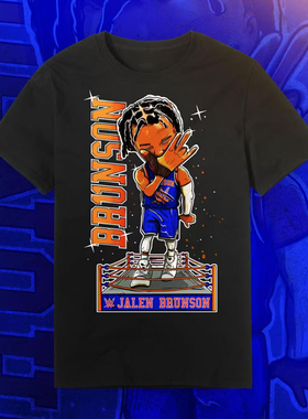 亲肤纯棉尼克斯杰伦布伦森Jalen Brunson t shirt短袖T恤男女夏潮