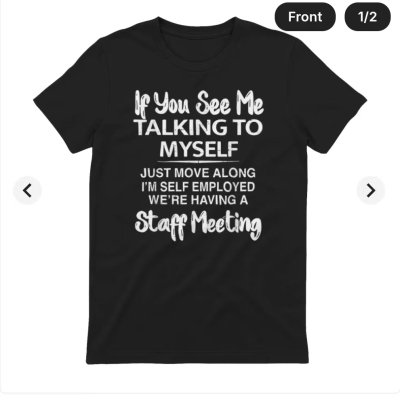 if you see me talking to myself funny t-shirt美式趣味短袖T恤