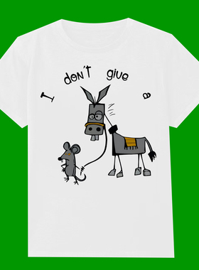 FUNNY I DON'T GIVE A RATS ASS SARCASTIC DONKEY HUMOR T-SHIRT